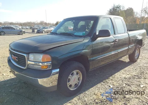 2002 GMC Sierra 1500 Sl из США, поврежденный, VIN 2GTEK19T021254060